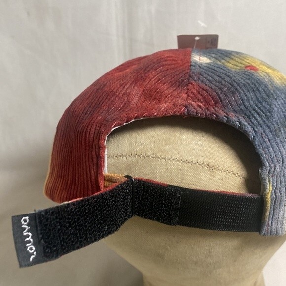 hippie corduroy tie dye maroon hat unisex adjustable adult winter boho lagen new - Picture 4 of 8